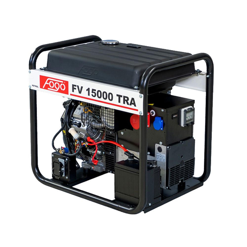 Agregat prądotwórczy trójfazowy FOGO FV 15000 TRA o mocy maksymalnej - 14,5VA, mocy znamionowej - 12,5kVA. Wyposażony w silnik B&S Vanguard