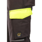 Spodnie softshell RIVAL czarno-żółte