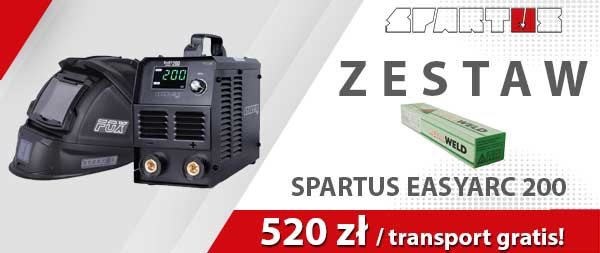 Spawarka Easyarc 200 z elektrodami Rutweld 12